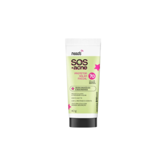Protetor Solar Facial Needs SOS Acne FPS 70 – Toque Seco e Controle de Oleosidade (40g)